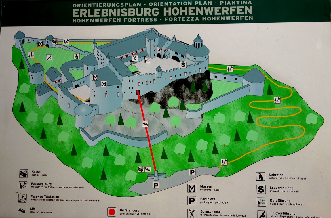 Схема замка Хоэнверфен