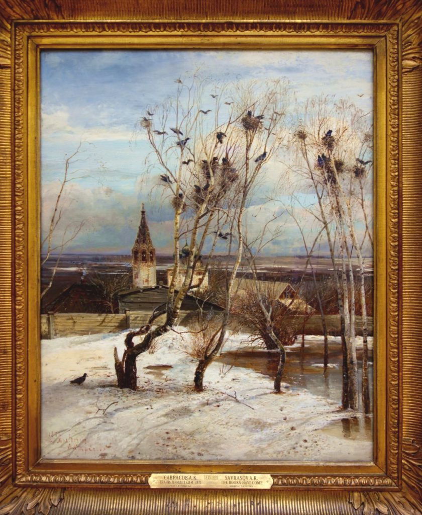 Картина "Грачи прилетели" художника А. Саврасова.