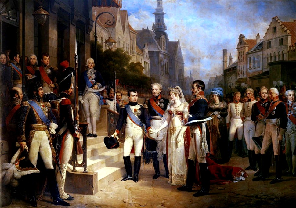 Встреча Наполеона и королевы прусской в Тильзите (Калининградской обл) 6 июля 1807 года